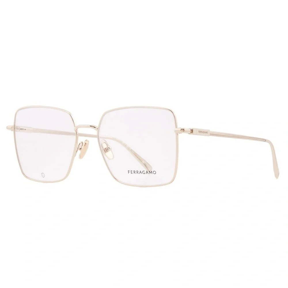 Salvatore Ferragamo Women's Gold Square Glasses